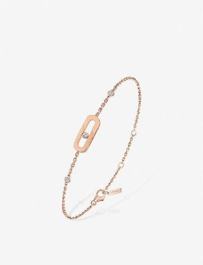 MESSIKA MESSIKA WOMEN'S PINK GOLD MOVE UNO 18CT PINK-GOLD AND DIAMOND BRACELET,40099367