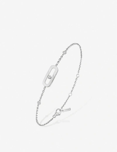 MESSIKA MESSIKA WOMEN'S WHITE GOLD MOVE UNO 18CT WHITE-GOLD AND DIAMOND ANKLET,40099404