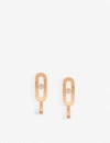 MESSIKA MESSIKA WOMEN'S PINK GOLD MOVE MINI UNO 18CT ROSE-GOLD AND DIAMOND EARRINGS,40099789