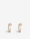 MESSIKA MESSIKA WOMEN'S PINK GOLD GATSBY 18CT ROSE-GOLD AND DIAMOND HOOP EARRINGS,40100508