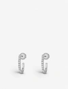 MESSIKA MESSIKA WOMEN'S WHITE GOLD GATSBY 18CT WHITE-GOLD AND DIAMOND HOOP EARRINGS,40100487