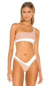 Camila Coelho Rumba Top In White & Nude