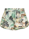 ZIMMERMANN ZIM JULIETTE SHRT GRN ISLAND PRINT