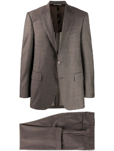 Canali Slim Fit Suit In Brown
