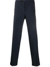 Canali Slim Tailored Trousers In Blue