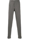 Canali Straight-fit Tailored Trousers In Grey