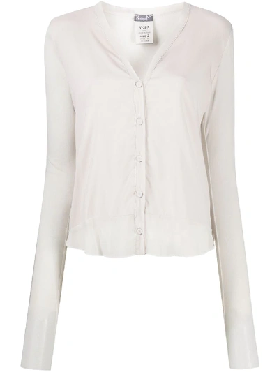 Kristensen Du Nord Contrast Panel Cardigan In Neutrals