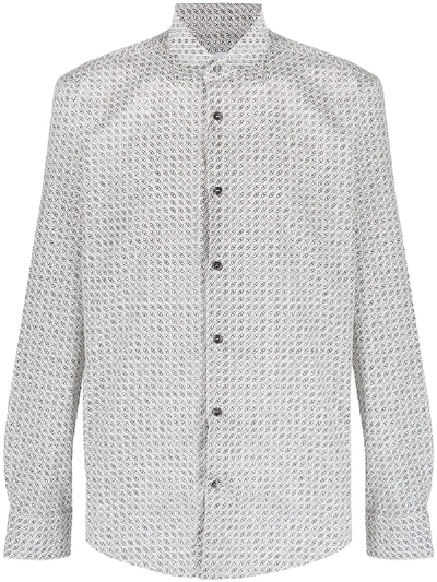 Ferragamo Gancini Print Shirt In White