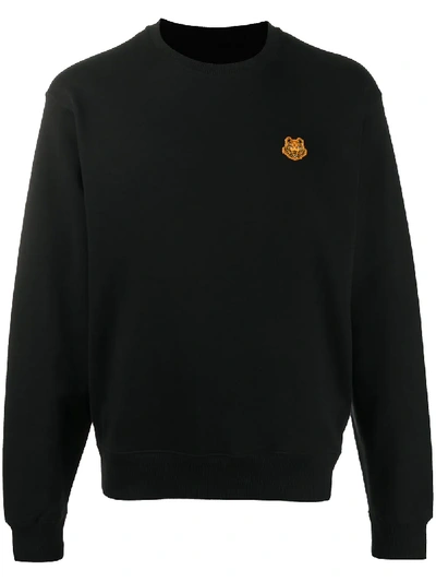 Kenzo Logo Patch Sweatshirt In Black