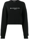 GIVENCHY CROPPED LOGO PRINT SWEATSHIRT