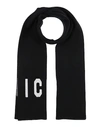 Dsquared2 Man Scarf Black Size - Wool, Viscose, Polyamide, Cashmere