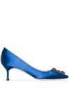 Manolo Blahnik Hangisi 50 Swarovski Crystal-embellished Satin Courts In Us 16