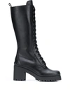 MIU MIU LACE-UP KNEE-LENGTH BOOTS