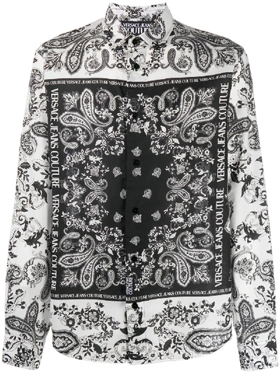 Versace Jeans Couture Langarmshirt Mit Print In White