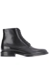 Saint Laurent Army Laced Ankle Boots In Black