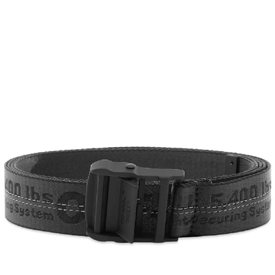 Black industrial outlet belt off white