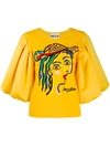 MOSCHINO EMBROIDERED FACE T-SHIRT