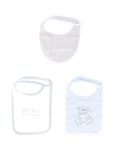 Givenchy Babies' 3-pack Logo Print Bibs In White