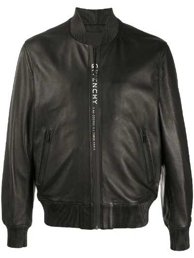 Givenchy Logo-print Bomber Jacket In Black