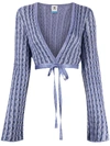 M MISSONI CROPPED TIE-WAIST CARDIGAN