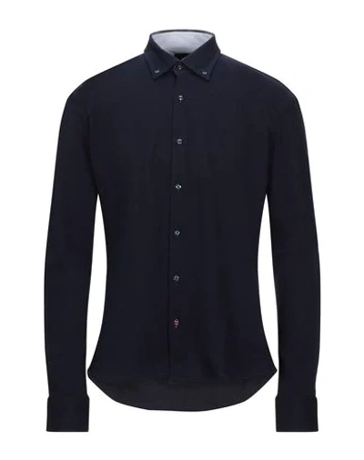 Addiction Solid Color Shirt In Dark Blue