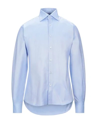 Addiction Solid Color Shirt In Sky Blue