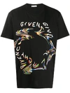 Givenchy Glitch Logo Regular-fit T-shirt In Black