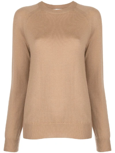 Oscar De La Renta Raglan-sleeved Sweater In Neutrals