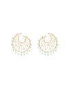 APPLES & FIGS 24K GOLD-PLATED ALLEGORY OF SPRING SHELL EARRINGS