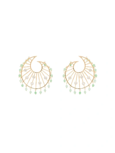 Apples & Figs Gold-plated Allegory Of Spring Shell Earrings In Metallic