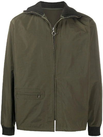 Anglozine Moseley Zip-up Bomber Jacket In Green