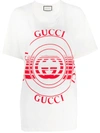 GUCCI LOGO PRINT OVERSIZED T-SHIRT