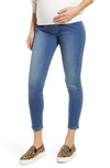 Angel Maternity High Waist Crop Maternity Jeans In Denim Blue