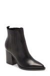 Marc Fisher Ltd Oshay Pointed Toe Bootie In Black Leather