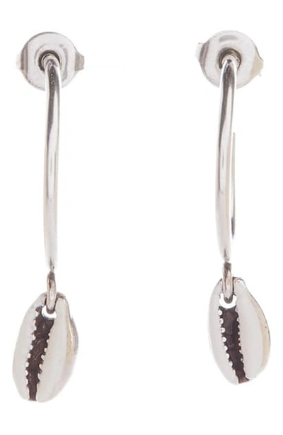 Isabel Marant Cowrie Hoop Earrings In Silver