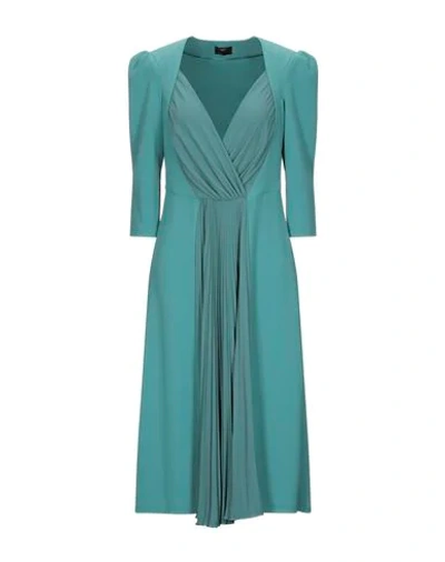 Elisabetta Franchi Knee-length Dress In Emerald Green