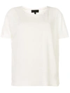 Nili Lotan Slub Linen-jersey T-shirt In White