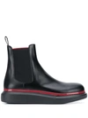 Alexander Mcqueen Chunky Sole Chelsea Boots In Black
