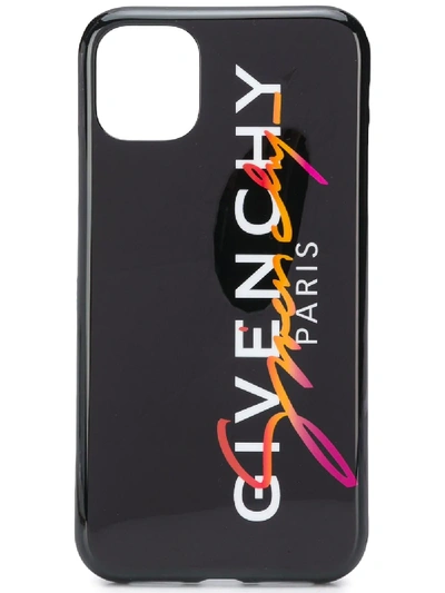 Givenchy Iphone 11 Sunset Logo 印花手机壳 In Black