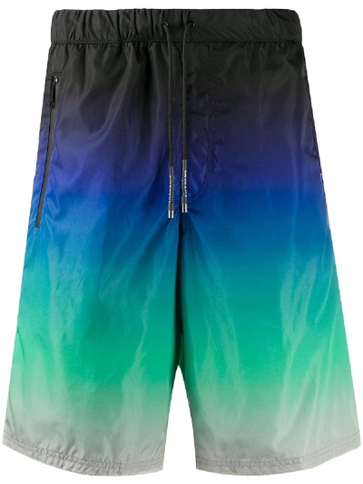 Givenchy Dégradé Effect Knee Length Shorts In Blue