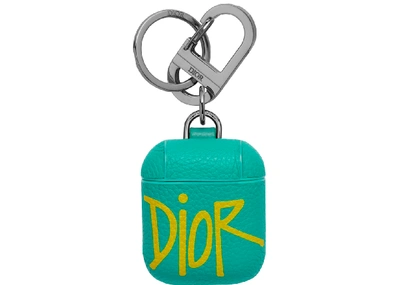 Pre-owned Dior And Shawn Airpods Case Green/yellow