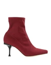 Sergio Rossi Ankle Boot In Maroon