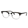 Ray Ban Clubmaster Optics Eyeglasses Tortoise Frame Clear Lenses Polarized 49-21 In Tortoise