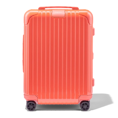 Rimowa Essential Cabin Carry-on Suitcase In Coral Red - Polycarbonate - 21,7x15,8x9,1 In Coral_gloss