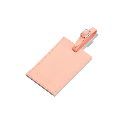 Rimowa Personalized Full-grain Leather Luggage Tag In Blush Pink