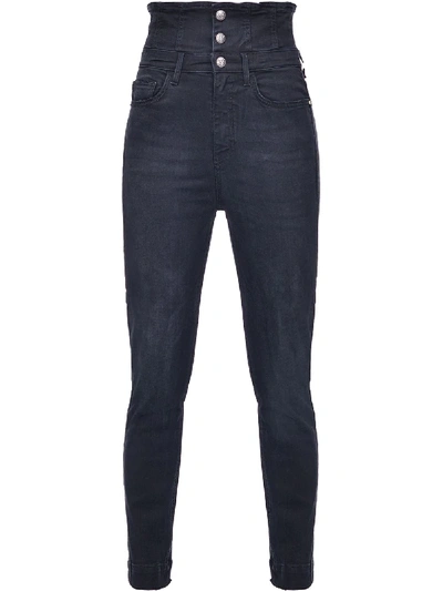 Pinko Womens Black Suzie Skinny High-rise Stretch-denim Jeans 28 In Blue