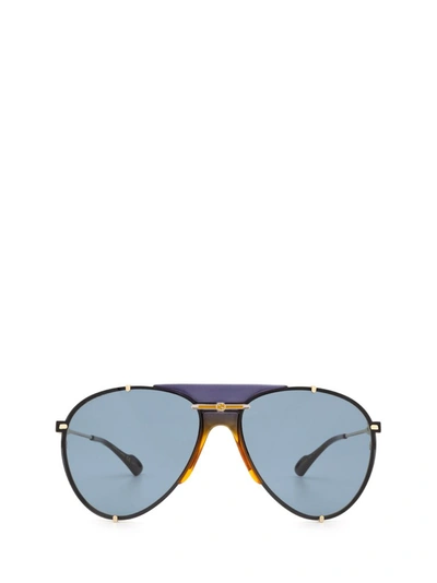 Gucci Gg0740s Gold Unisex Sunglasses - Atterley In Blue