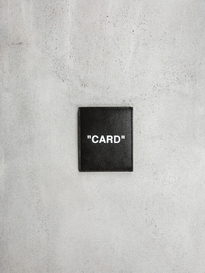 Off-white Quote Card Holder Black