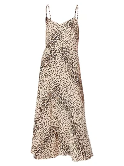 Joie Janeil Leopard Slip Dress In Ecru