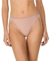 NATORI BLISS LACE-TRIM COTTON FRENCH-CUT BRIEF UNDERWEAR 152058